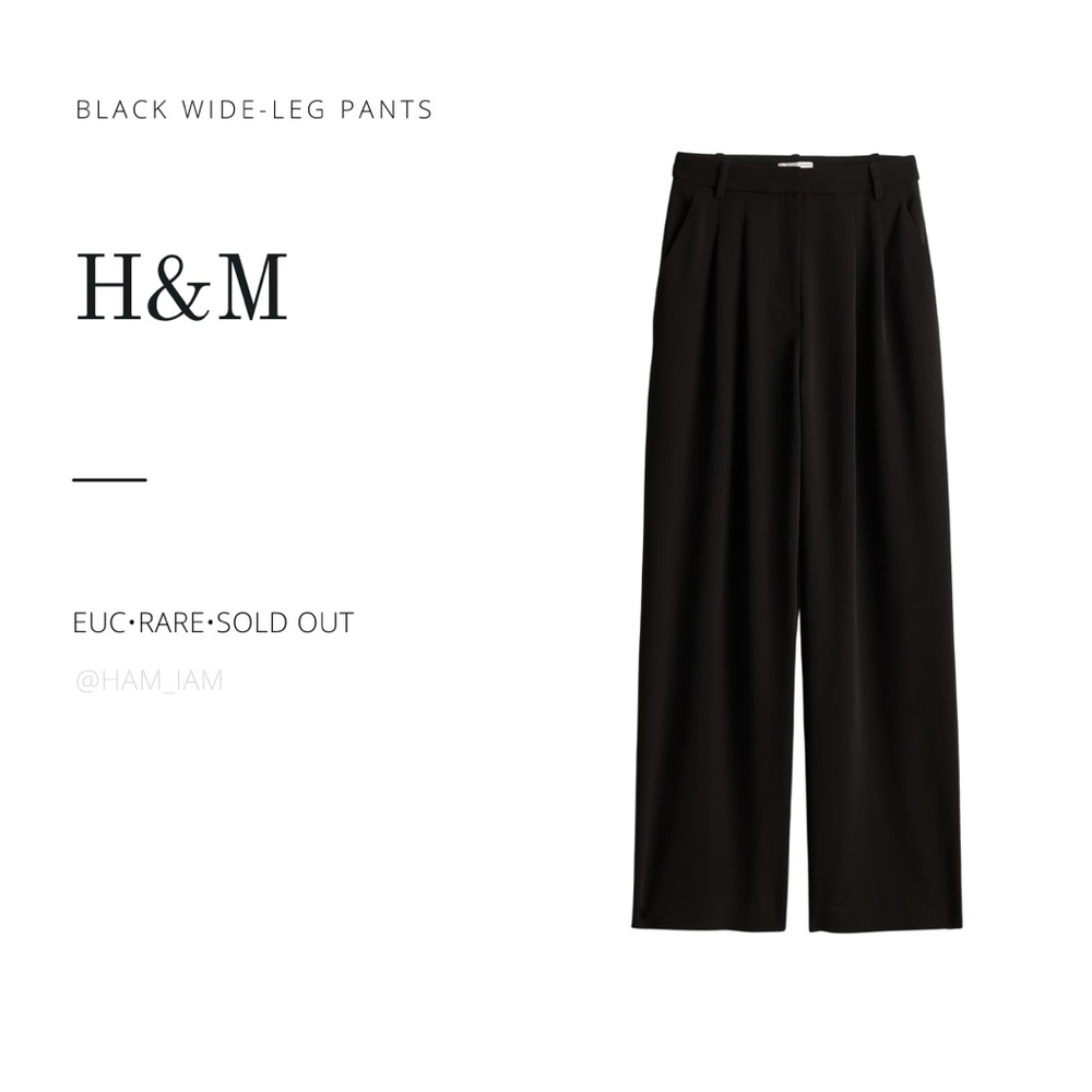 EUC Black H&M Wide-Leg Pants